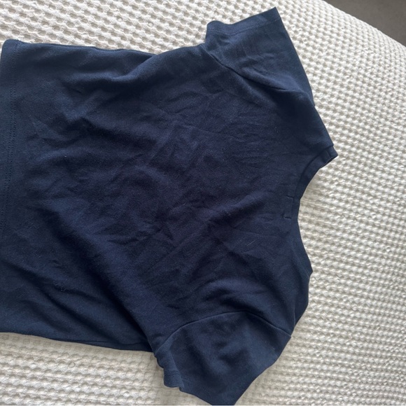 Garage Navy Blue 'Not Today' Crop Top - Picture 3 of 3